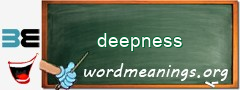 WordMeaning blackboard for deepness